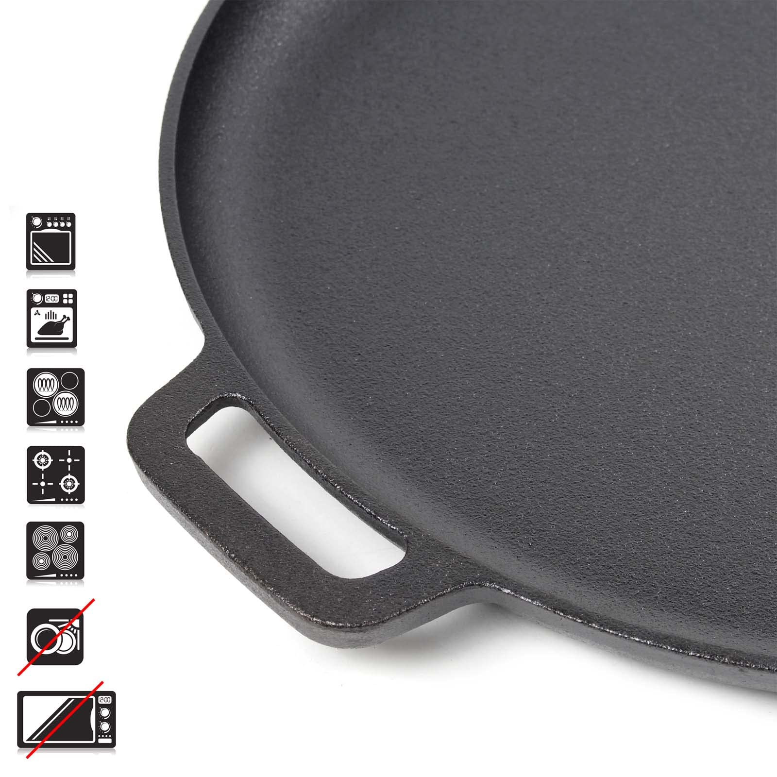 Сковорода Wiltec Чугунная D=34,5 см Антипригарная, фото №3