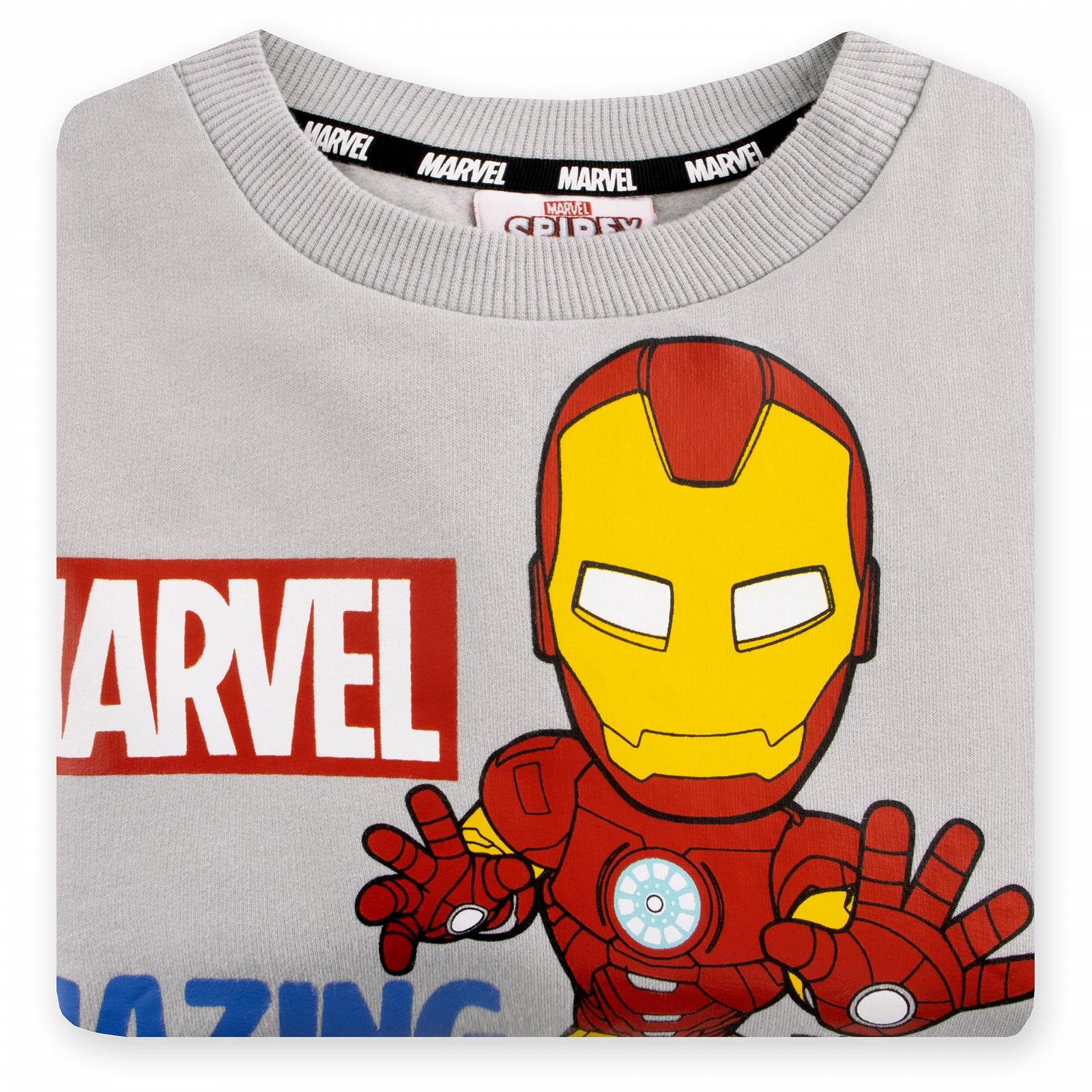 Толстовка Marvel Spidey and His Amazing Friends Серая для мальчиков, хлопковый пуловер с длинными рукавами, удобный детский пуловер, фото №8