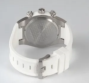 Мужские часы Jacques Lemans Хронограф Кварцевый Силиконовый Белый и многоцветный Браслет synthetic.ua - Фото 1