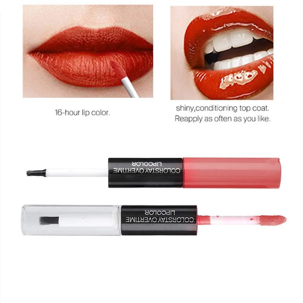 Водостійкий блиск для губ з двостороннім дизайном, натуральні інгредієнти, фото №7