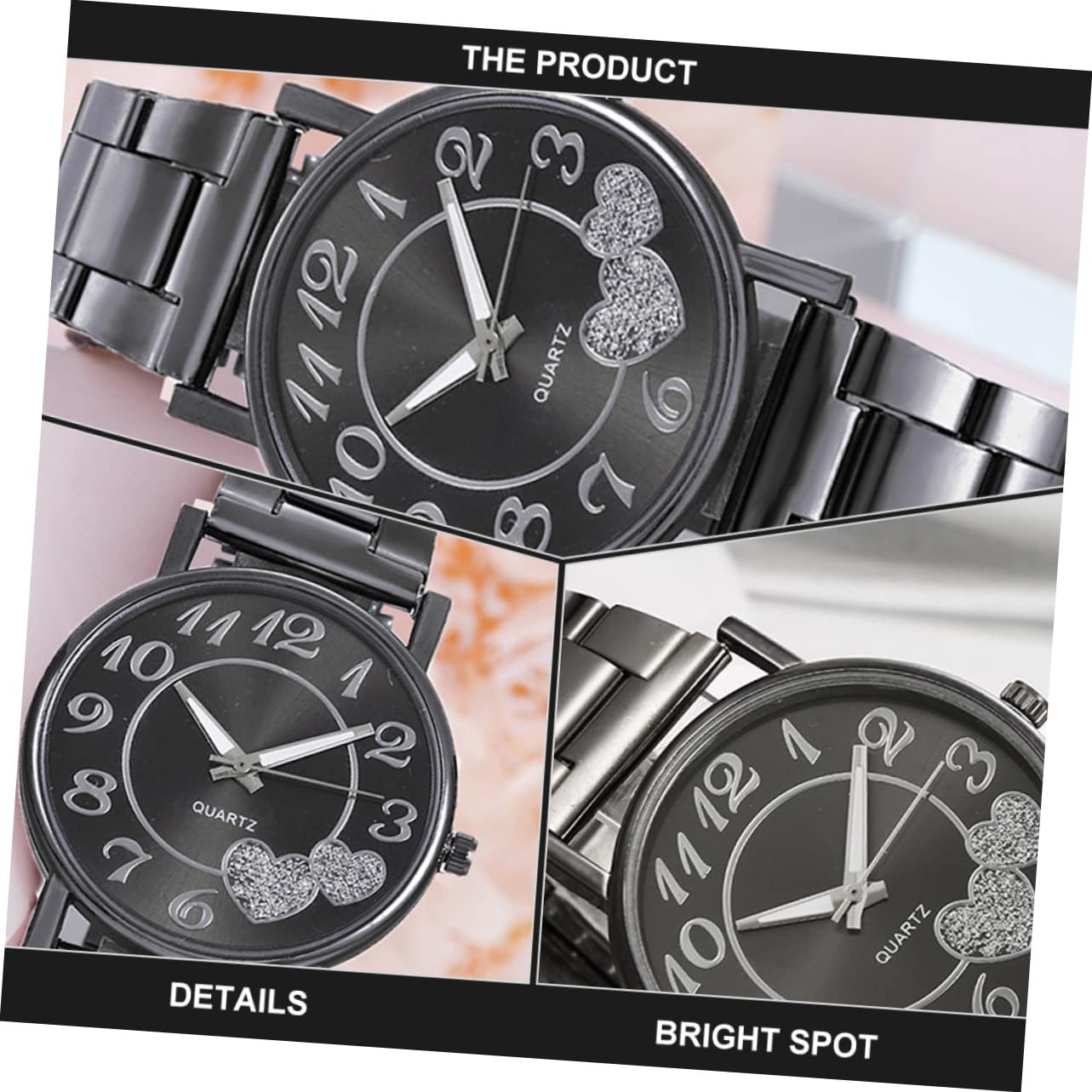 Жіночий наручний годинник Healvian, сталевий браслет, діловий дизайн, точний кварцовий механізм, фото №8 Жіночий наручний годинник Healvian, сталевий браслет, діловий дизайн, точний кварцовий механізм, фото №8