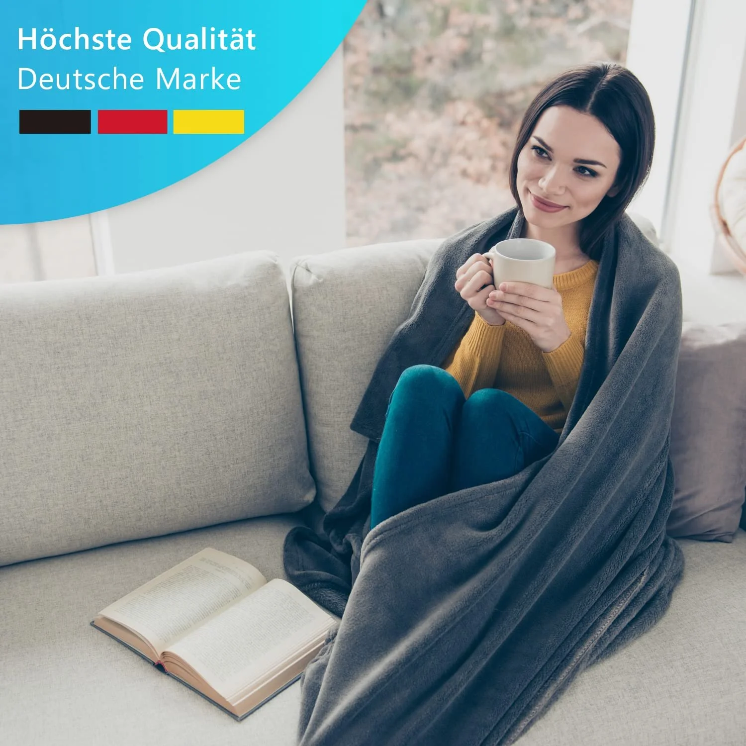 Покривало NYVI CozyLuxus Плюшева ковдра, 150 x 200 см, Антрацит, фото №6 Покривало NYVI CozyLuxus Плюшева ковдра, 150 x 200 см, Антрацит, фото №6