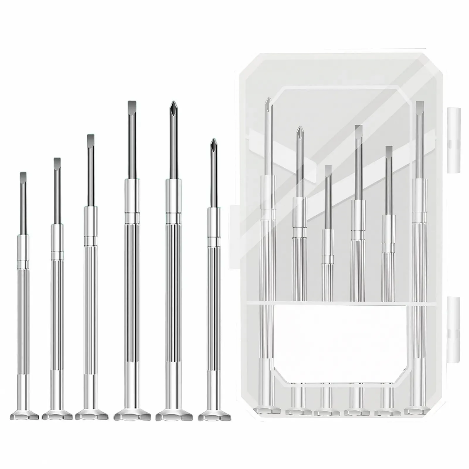Набір інструментів для годинників 6 предметів Precision Phillips/Slotted 82 мм-102 мм з поворотною головкою, фото №1
