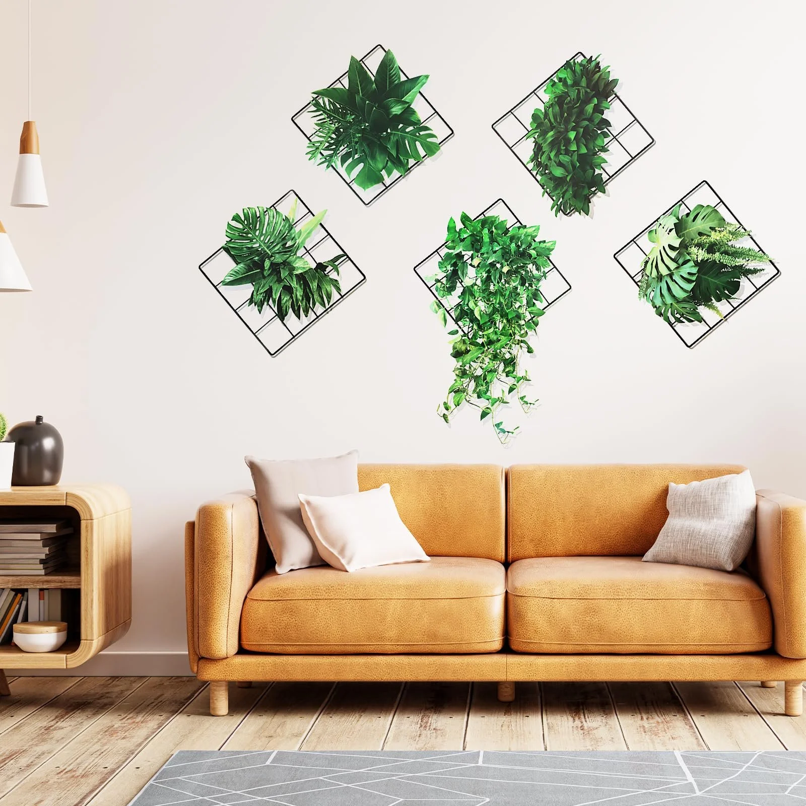 Наклейки на стіну 3D Зелені рослини 5 дизайнів Самоклеючі 30 x 29 см, фото №4