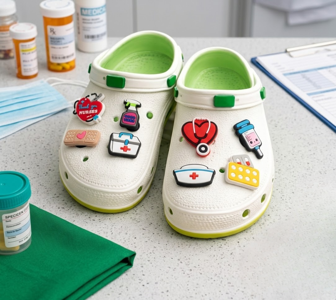 Джибітси: медичні історії - 8 шт, аксесуари для кроксів, фото №1