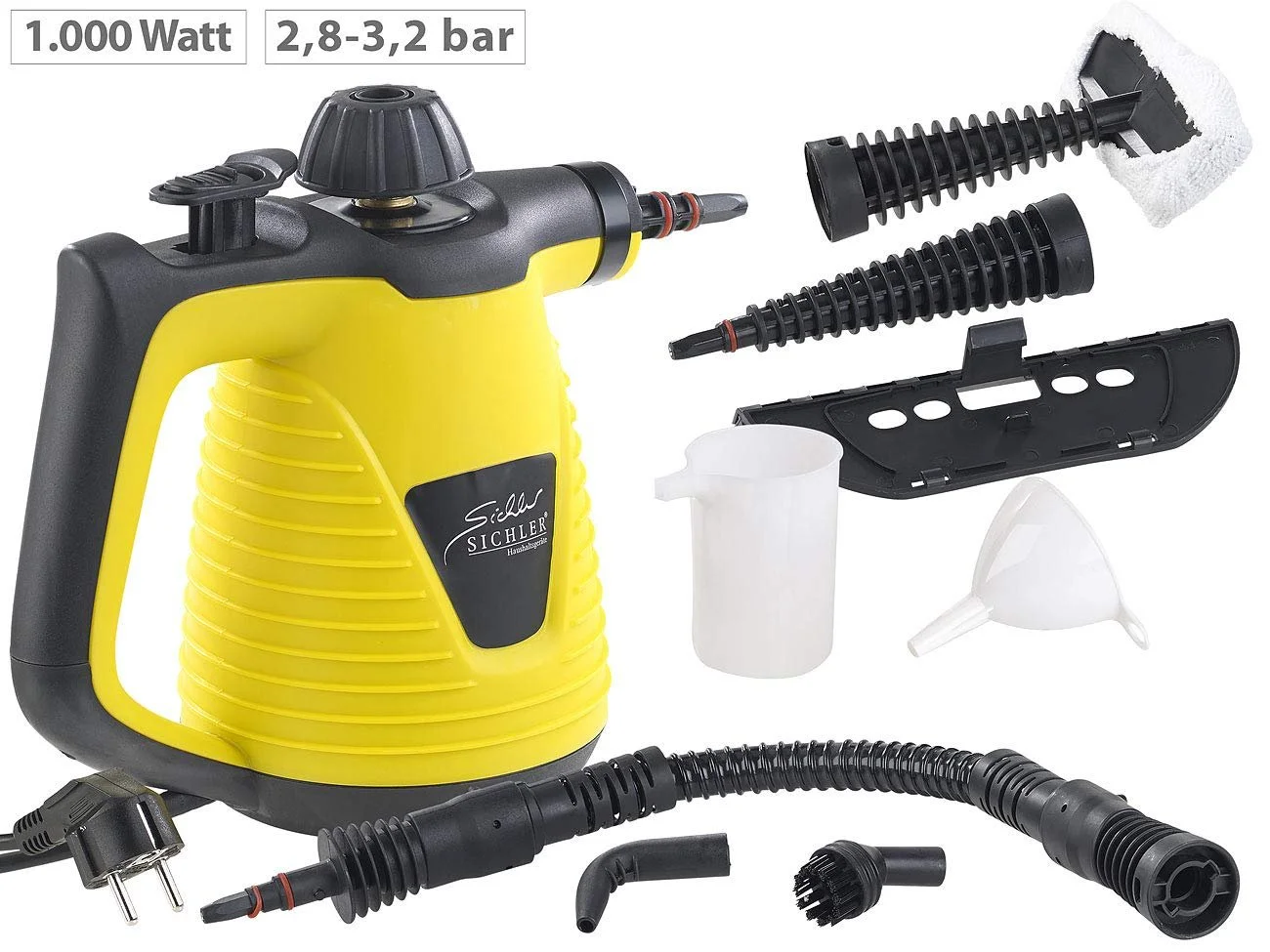 Пароочисник Sichler Haushaltsgeräte Steam Portable 1000 Вт, фото №2