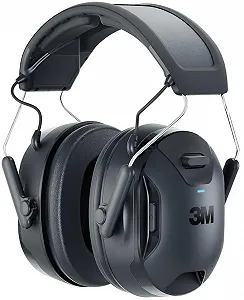 Беспроводные наушники 3M WorkTunes Connect & Solar / Bluetooth 5.2 / USB Type-C / Пассивное шумоподавление 33 дБ / Влагозащита / До 40 часов работы / Черные (90573E-1) - Фото 1