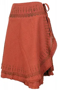 Спідниця-парео GURU SHOP Літня Natural Goa, з етнічним принтом, помаранчева, бавовна, розмір: one size synthetic.ua - Фото 1