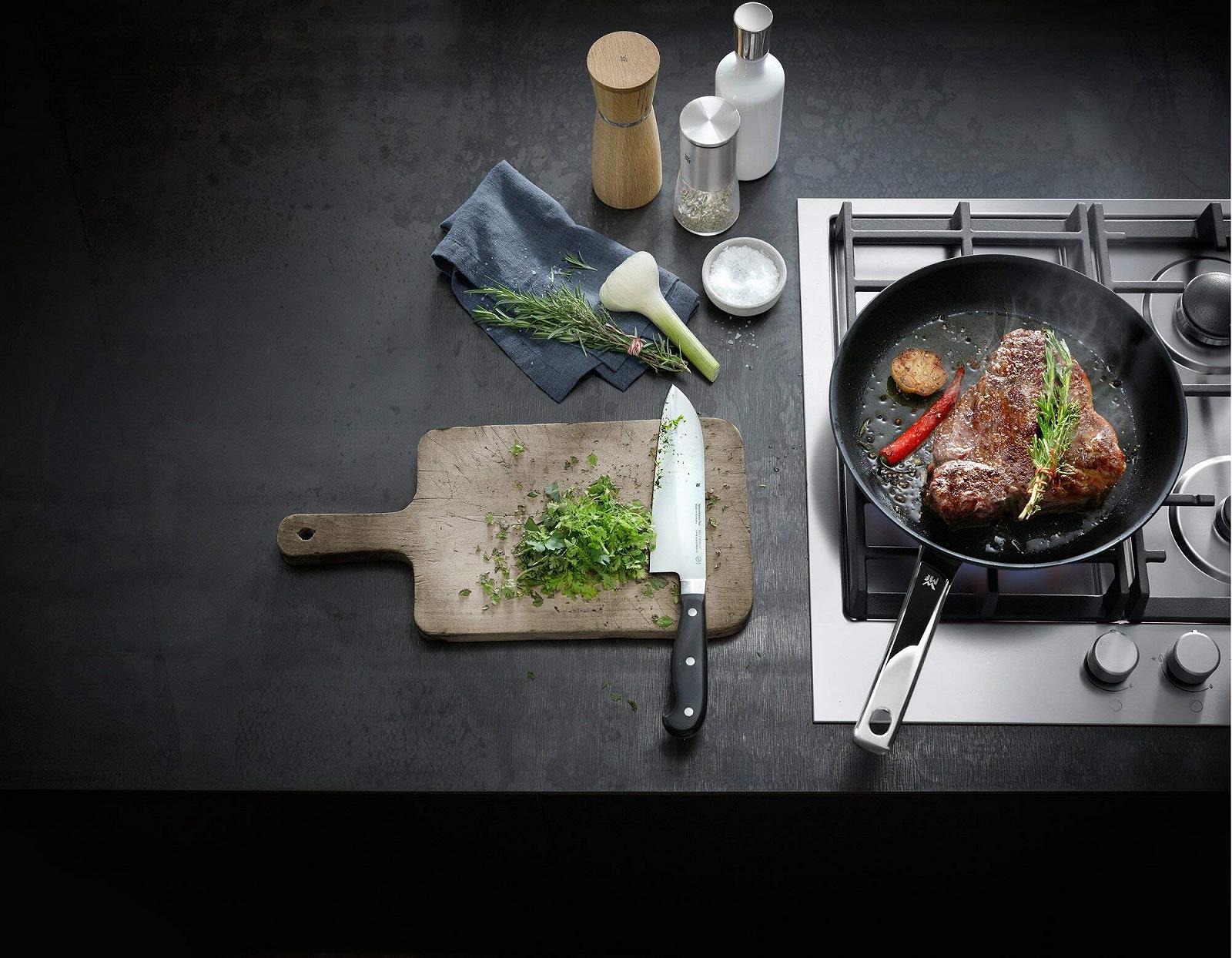 Сковорода WMF Steak Professional 24 см Индукционная Идеальная для Обжарки Острый Многослойный Материал Быстрый Контроль Температуры Гриль Пан Покрытая, фото №2