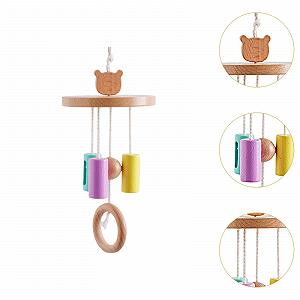 Мобиль Amagogo Cute Sensory Toy Nursery Mobile Bed Bell Pendant Деревянный synthetic.ua - Фото 1
