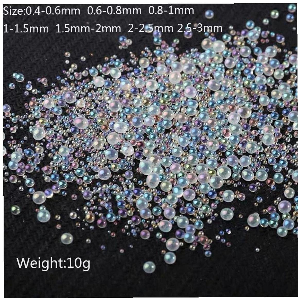 Микробисер для ногтей Zonster 10 г / набор, разноцветные крошечные стеклянные шарики для стеклянного шарика, силиконовая форма для наполнения, подвеска, DIY, украшение для ногтей, домашний декор, фото №2