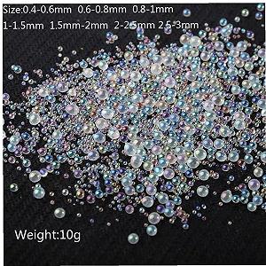 Мікробісер для нігтів Zonster 10 г / набір, різнокольорові крихітні скляні кульки synthetic.ua - Фото 1