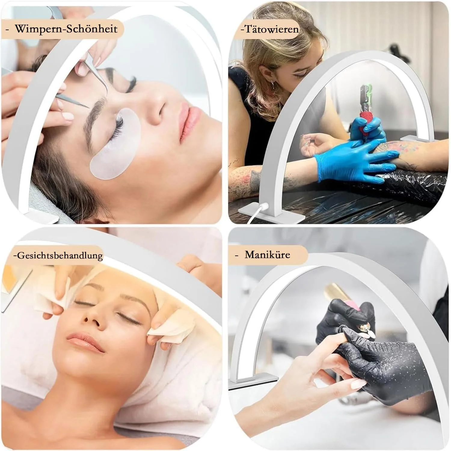 Настільна лампа Crescent Moon для манікюру та нарощування вій 18W 4500K 52x30 см, фото №7