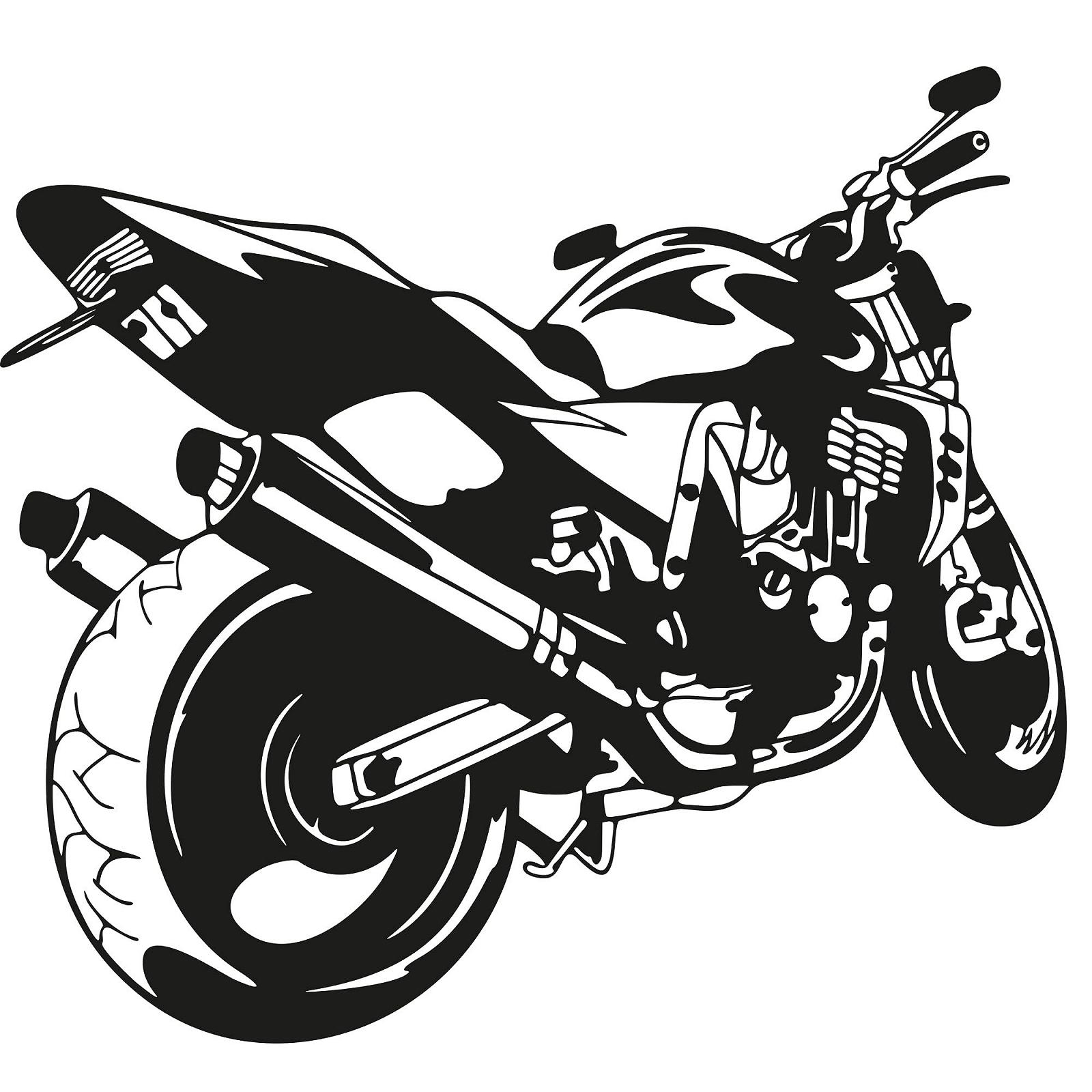 Наклейка на стіну Мотоцикл Cross Bike 62 x 57 см 070 Чорний, фото №2