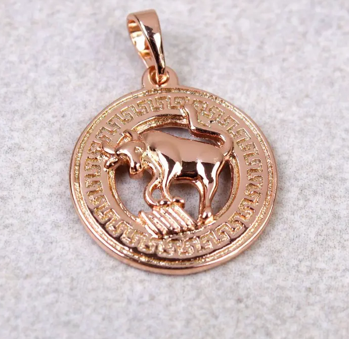 Кулон Телець-знак зодіаку, стильна підвіска, фото №4
