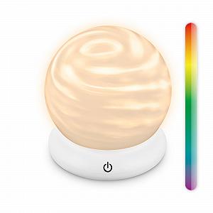 Настольная лампа BRILONER LED Беспроводная RGB Теплый белый свет Аккумуляторная 15 x 16.5 см Белая - Фото 1