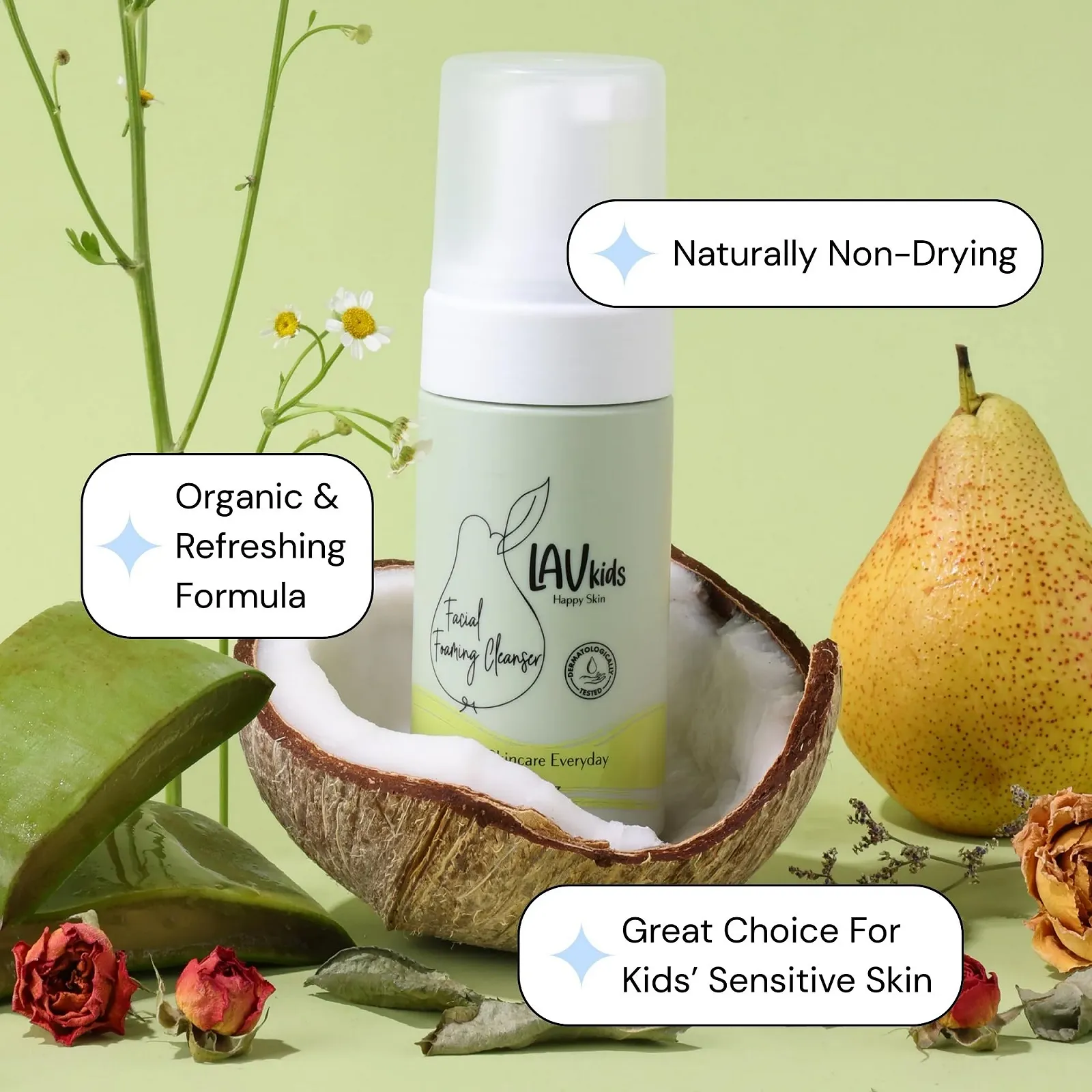 Пінка для вмивання Lav Kids для ніжного очищення  шкіри, безмильна, фото №5