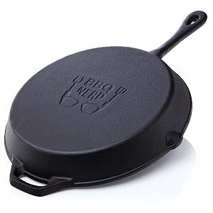 Пательня-гриль BBQ Nerd, діаметр 30 см, 3600 г, з носиком та ручкою - чавунна пательня для грилю, смаження, запікання - пательня для вогню - термостійка та теплоутримуюча synthetic.ua - Фото 1
