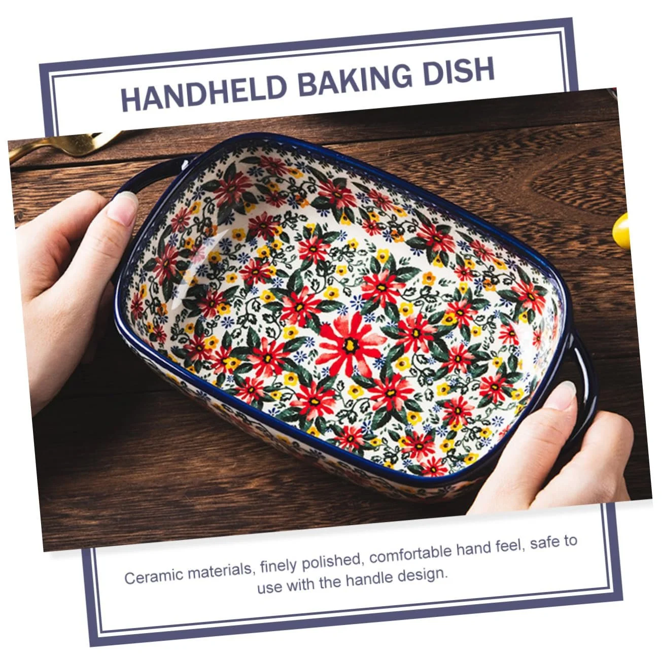 Форма для запекания VALICLUD Polish Ceramic Прямоугольная с двойными ручками Жаропрочная Пятнистая, фото №9 Форма для запекания VALICLUD Polish Ceramic Прямоугольная с двойными ручками Жаропрочная Пятнистая, фото №9