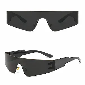 Футуристичні сонцезахисні окуляри YUIOOISH Y2K Wrap Around - Фото 1