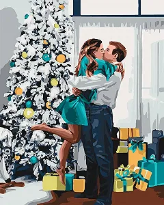 KH4637 Картина-розцвітання Новий рік настрій Без коробки - Фото 1