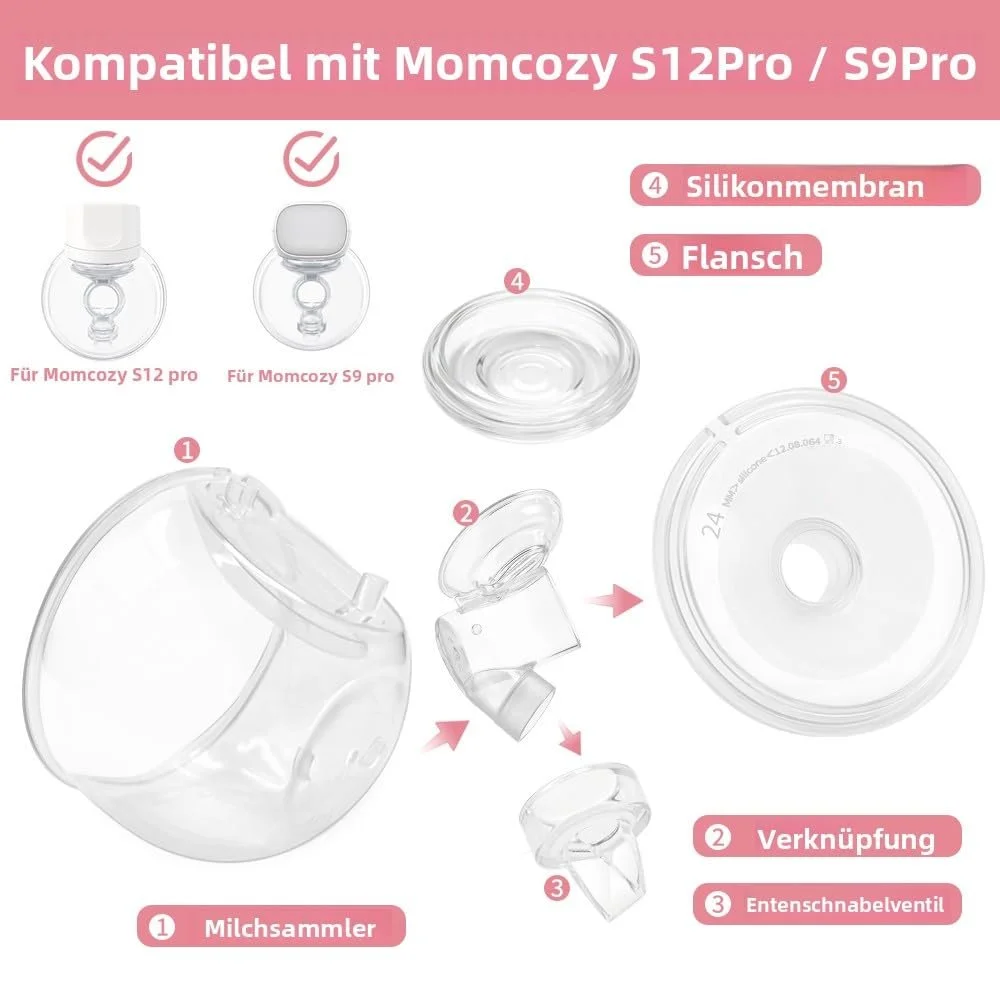 Чаша для збору молока Momcozy S9Pro/S12Pro 24 мм 2 набори, фото №2 Чаша для збору молока Momcozy S9Pro/S12Pro 24 мм 2 набори, фото №2