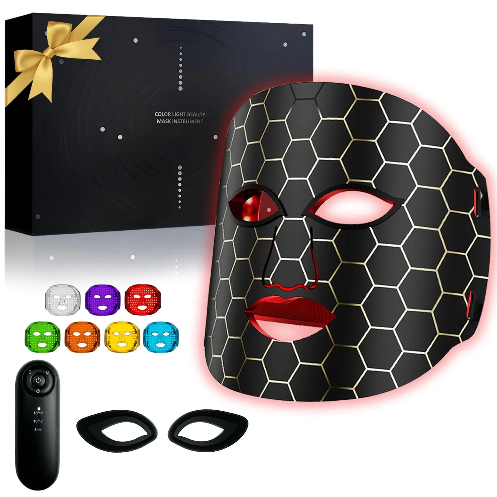 LED Маска для обличчя Червоне Світло, Терапія Червоним Світлом 7 Функцій з Контролером, для Лікування Акне, Відновлення, фото №1 LED Маска для обличчя Червоне Світло, Терапія Червоним Світлом 7 Функцій з Контролером, для Лікування Акне, Відновлення, фото №1