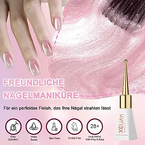 Гель-лак для ногтей Pink Cat Eye UV, розовый synthetic.ua - Фото 1