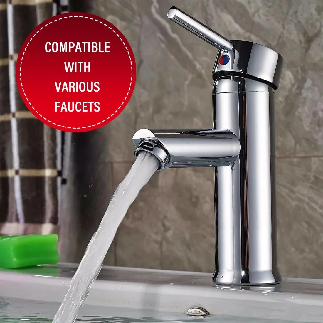 Наклейки на кран Hot and Cold Water Labels Набор 10 шт. Круглые 10 мм Красный/Синий, фото №4