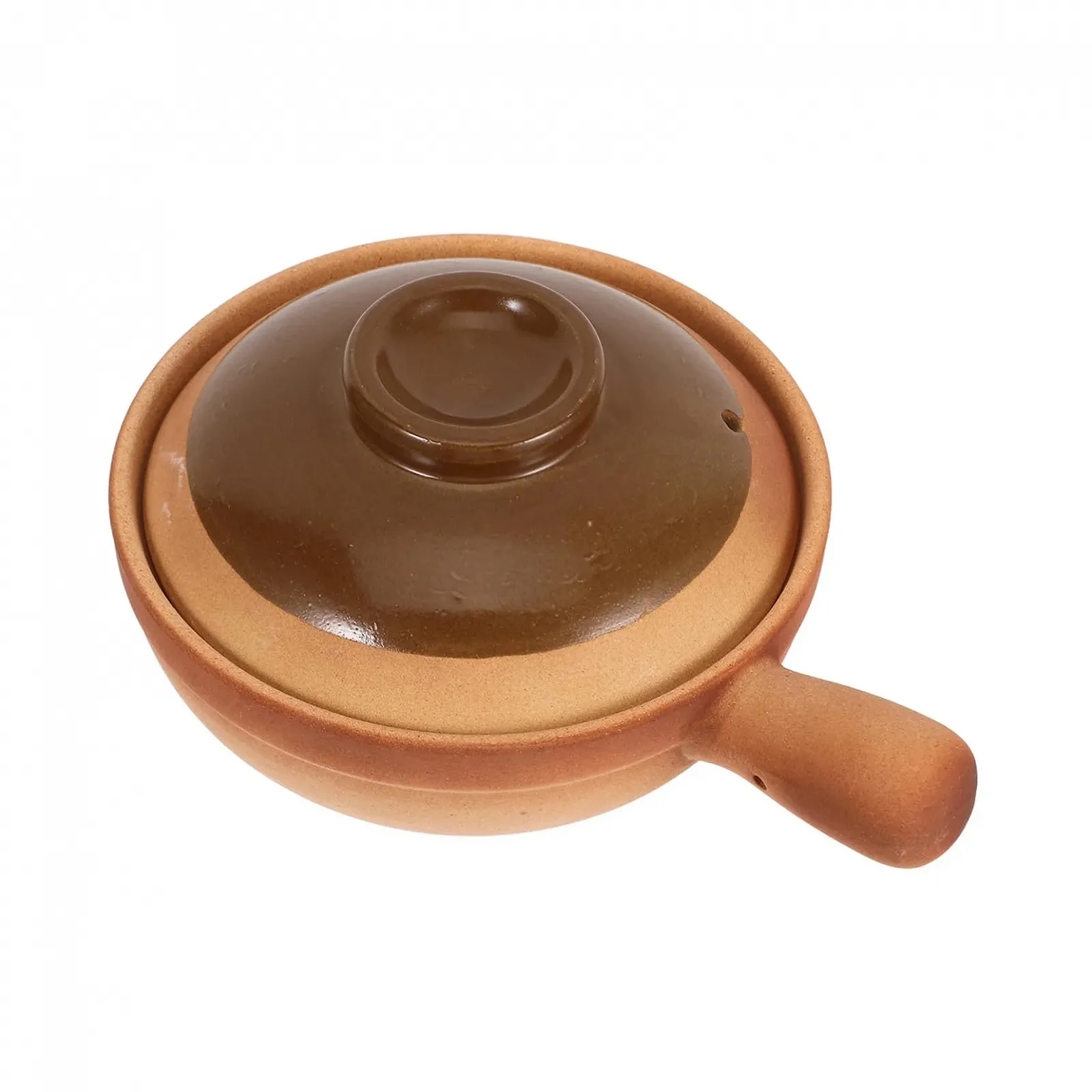 Горщик керамічний VALICLUD Глиняний з кришкою та ручкою Термостійкий Компактний, фото №1