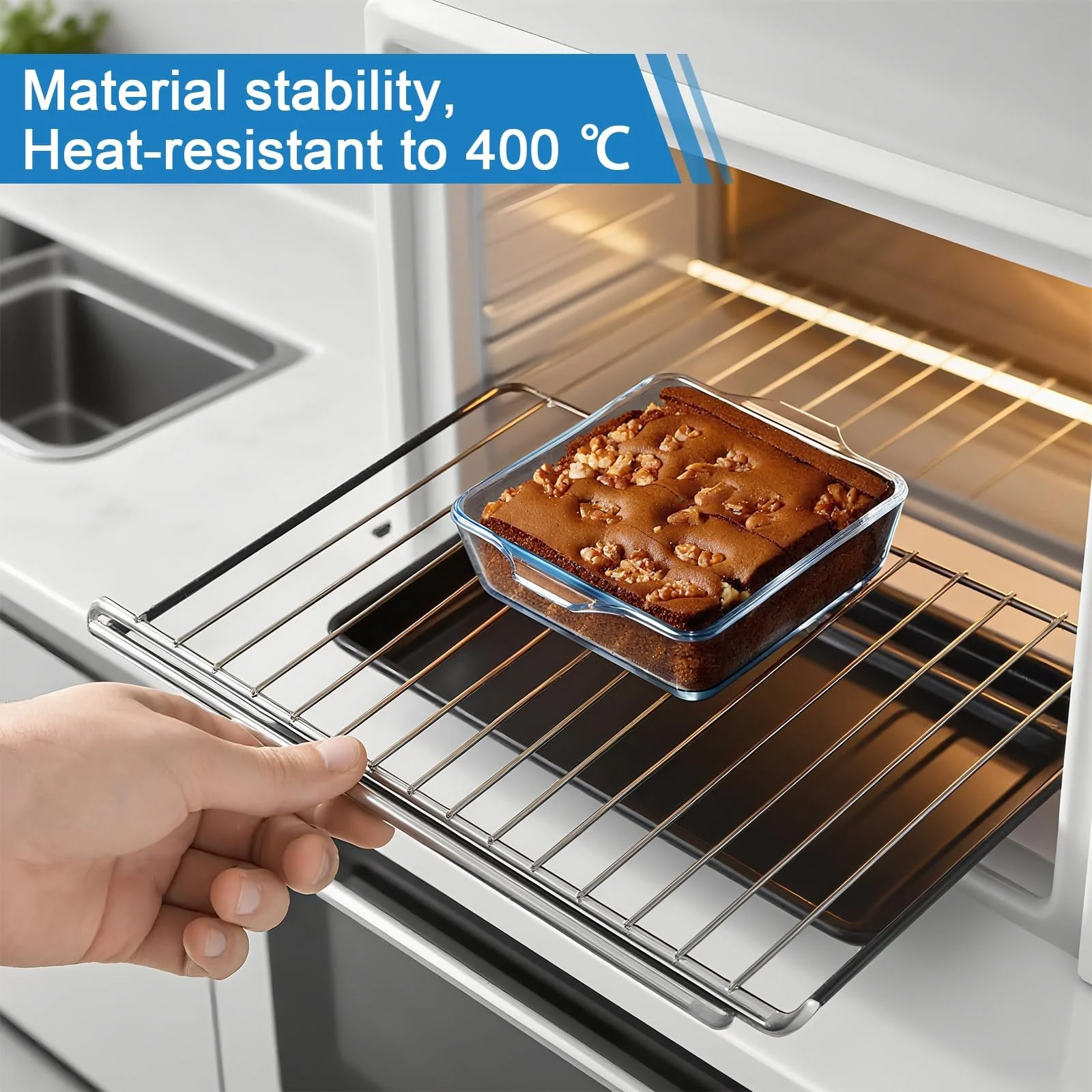 Форма для запекания IIRC 21,3 x 15 x 5 см 1 л стеклянная прозрачная, фото №5