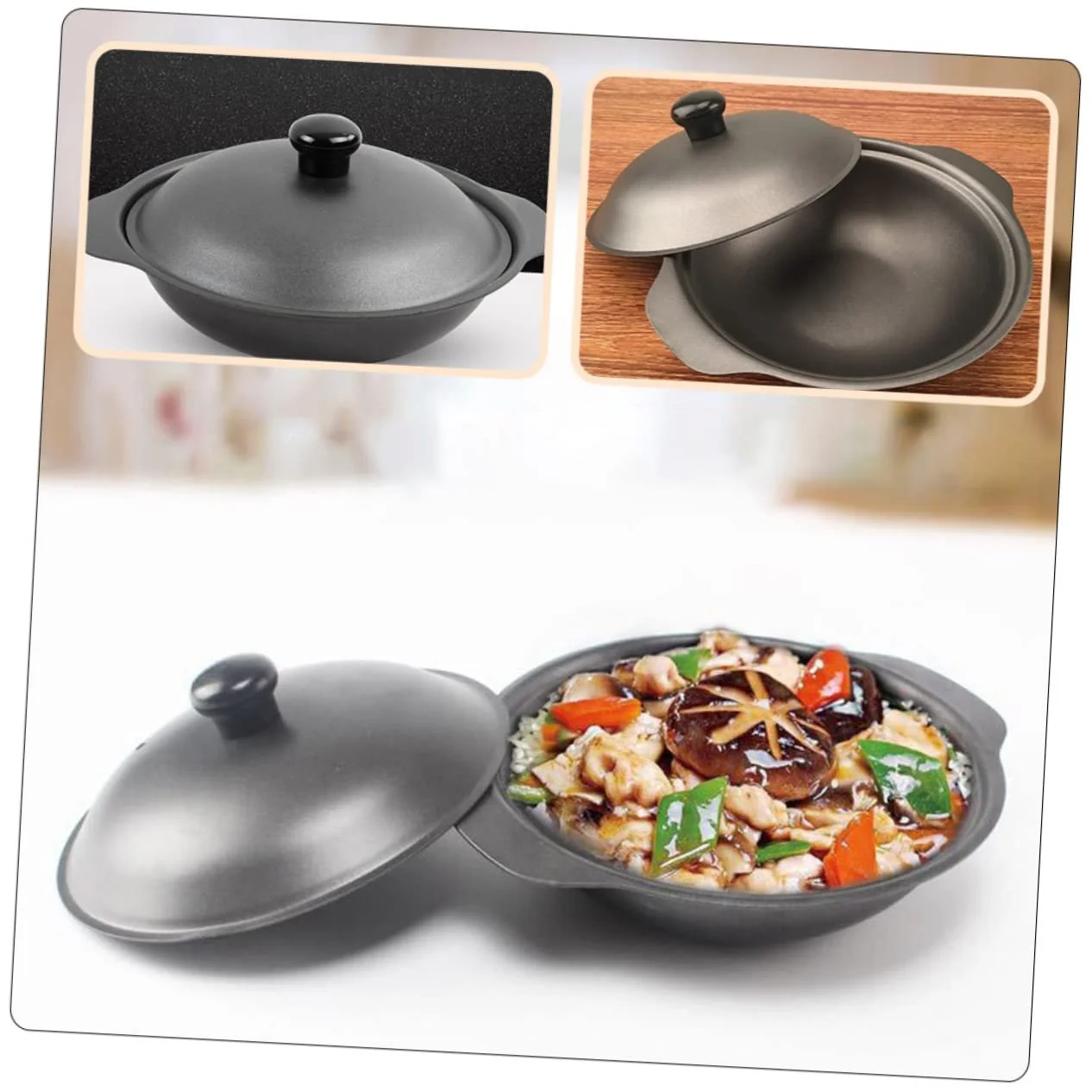 Кастрюля VICASKY Чугунная с крышкой 18 см Черная, фото №8 Кастрюля VICASKY Чугунная с крышкой 18 см Черная, фото №8