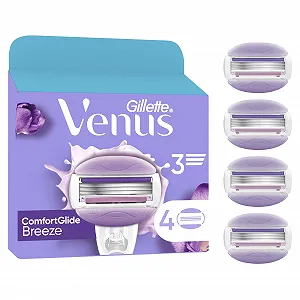 Бритва женская Gillette Venus ComfortGlide Breeze с 4 кассетами Metal Handle Shower Holder - Фото 1