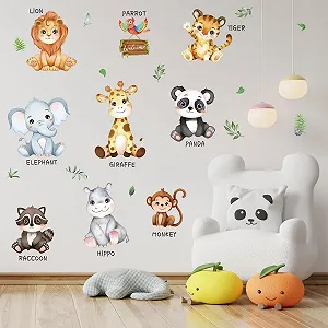Наклейка на стіну Forest and Forest Animals 2 шт. 30 x 60 см - Фото 1
