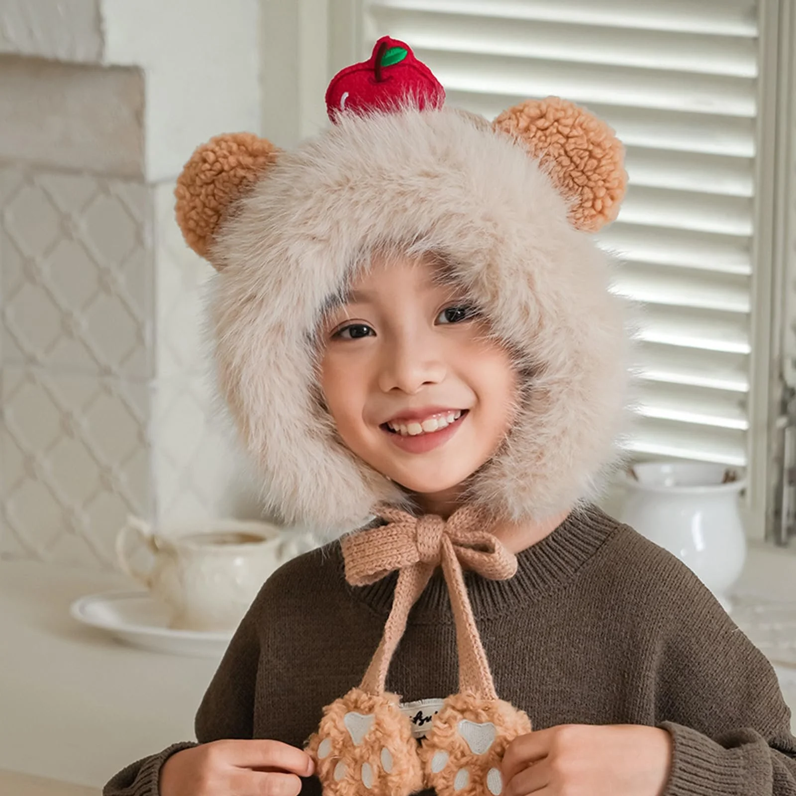 Шапка RETUOLWAG Плюшевая Трикотажная Детская Мягкая, фото №3 Шапка RETUOLWAG Плюшевая Трикотажная Детская Мягкая, фото №3