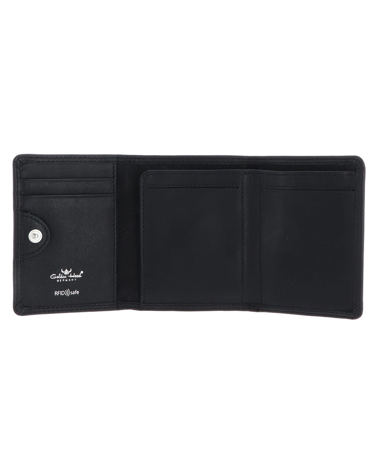 Кошелек Golden Head Polo RFID Protect Petite Billfold Coin Черный, черный, Классический, фото №2