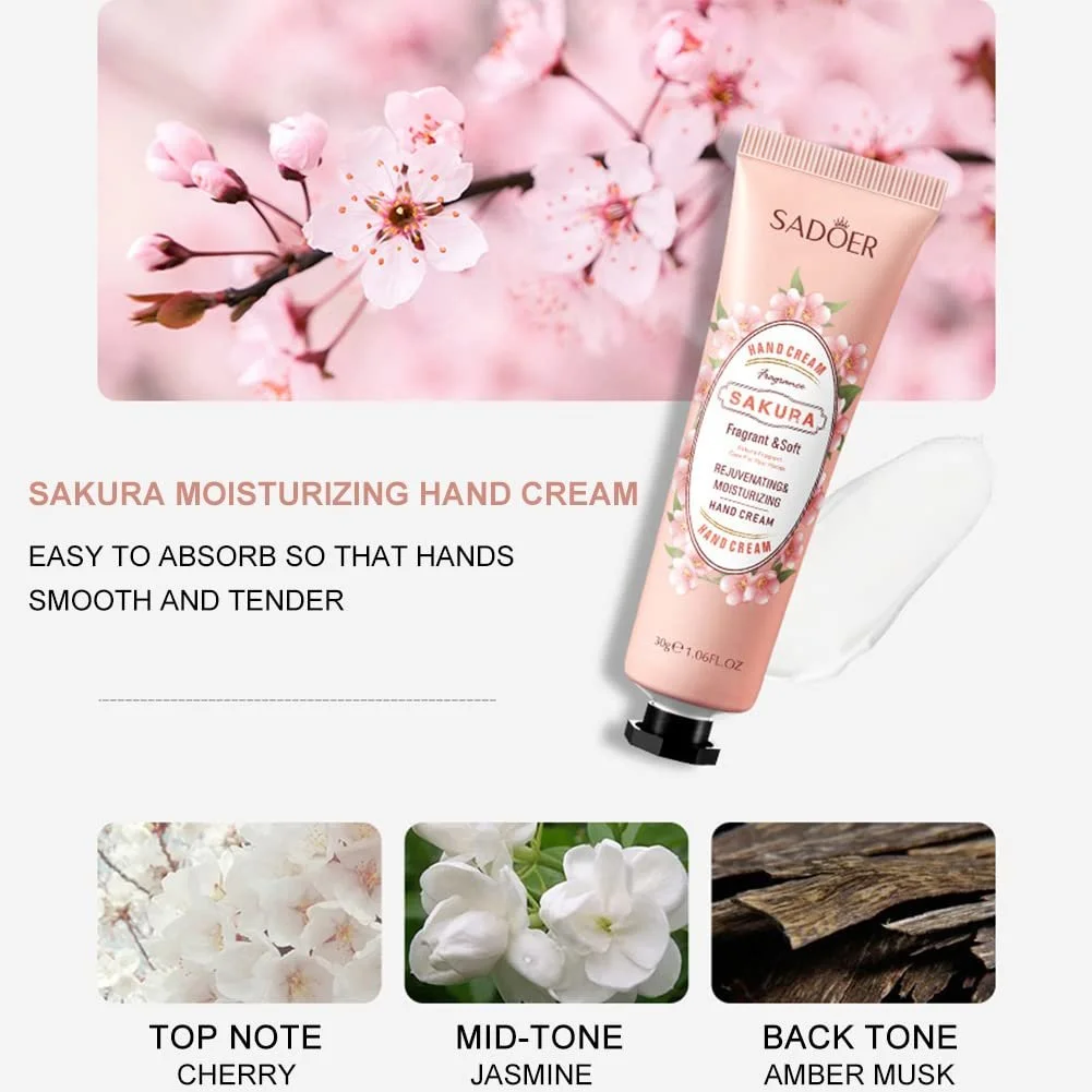 Крем для рук Avocado and Cherry Blossom Авокадо и Черешневый Цвет 30 г, 2 шт, фото №3