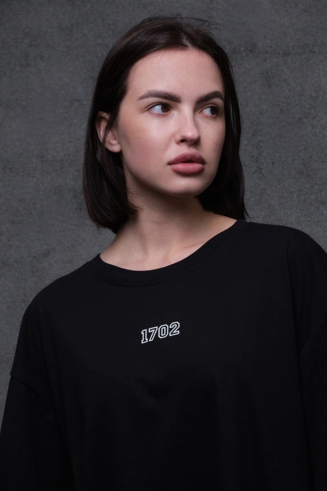 Оверсайз футболка з принтом Without vintage black, фото №6