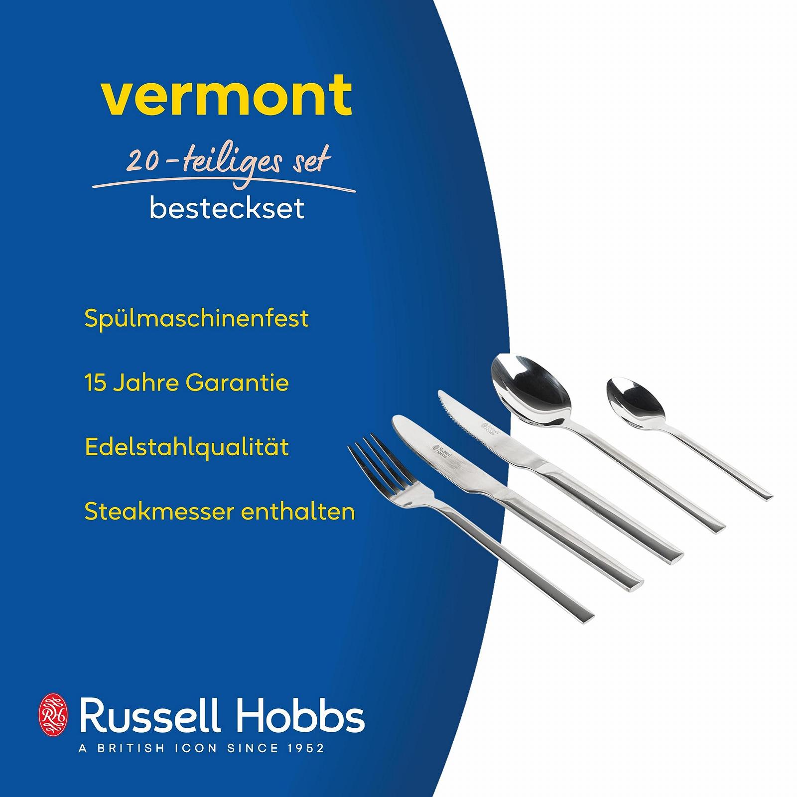 Набор столовых приборов Russell Hobbs Vermont, 20 предметов, фото №2