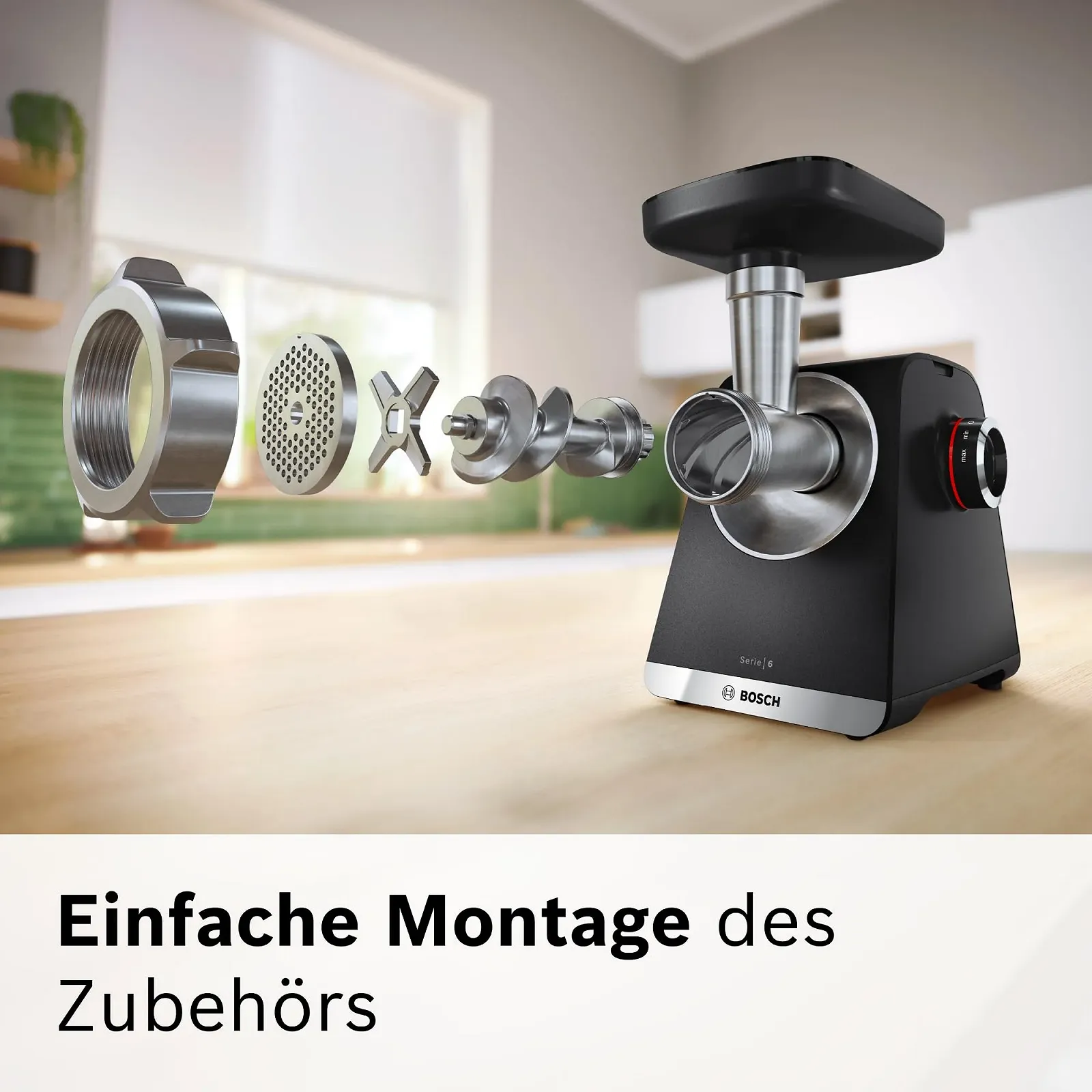 Мясорубка Bosch Series 6 MultiPower MFWS660B 2100 W Черная, фото №7 Мясорубка Bosch Series 6 MultiPower MFWS660B 2100 W Черная, фото №7