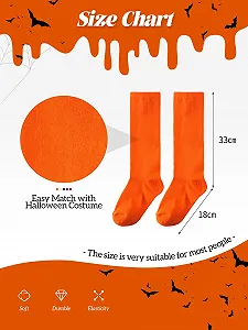 Шкарпетки до коліна Halloween, однотонні synthetic.ua - Фото 1