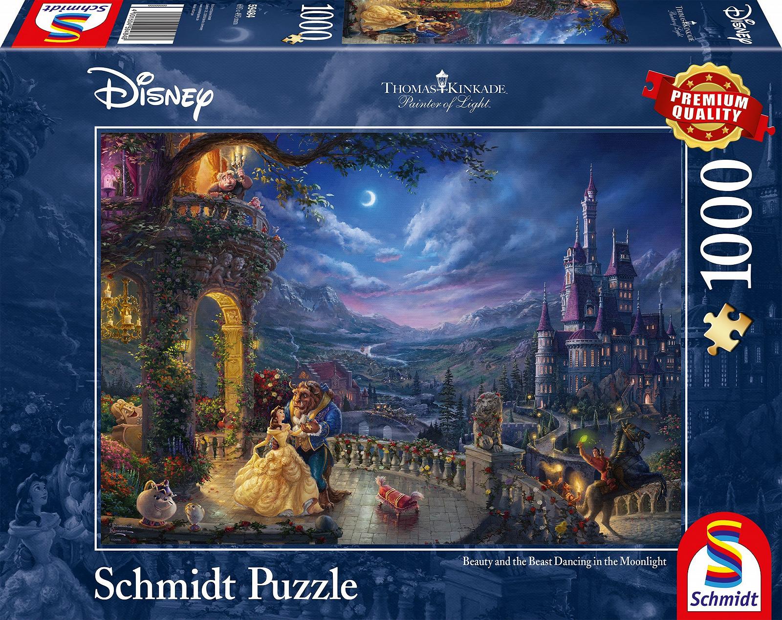 Пазл Schmidt Spiele Thomas Kinkade Disney 59484 Beauty and the Beast, Dance in the Moonlight 1000 деталей, фото №1