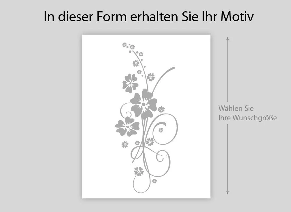 Наклейка на стену Grandora Hibiscus Flower Tendril Elainore I 33 x 80 см Белая W5031, фото №4