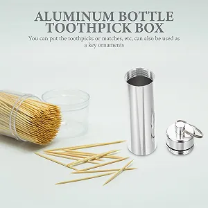 Футляр-тримач для зубочисток BESPORTBLE, алюмінієвий пенал для таблеток synthetic.ua - Фото 1