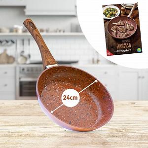 Сковорода Livington Copper & Stone 24 см Антипригарне покриття стійке до подряпин synthetic.ua - Фото 1