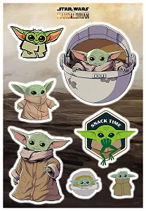 Наклейка на стіну Komar Star Wars Mandalorian Baby Yoda 50 x 70 см 14060h synthetic.ua - Фото 1