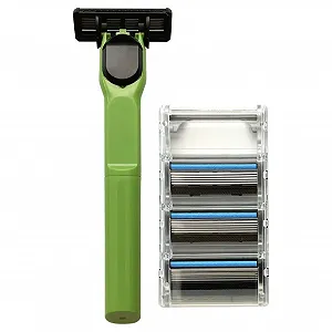 Бритва Design Handle с 4 лезвиями Green - Фото 1