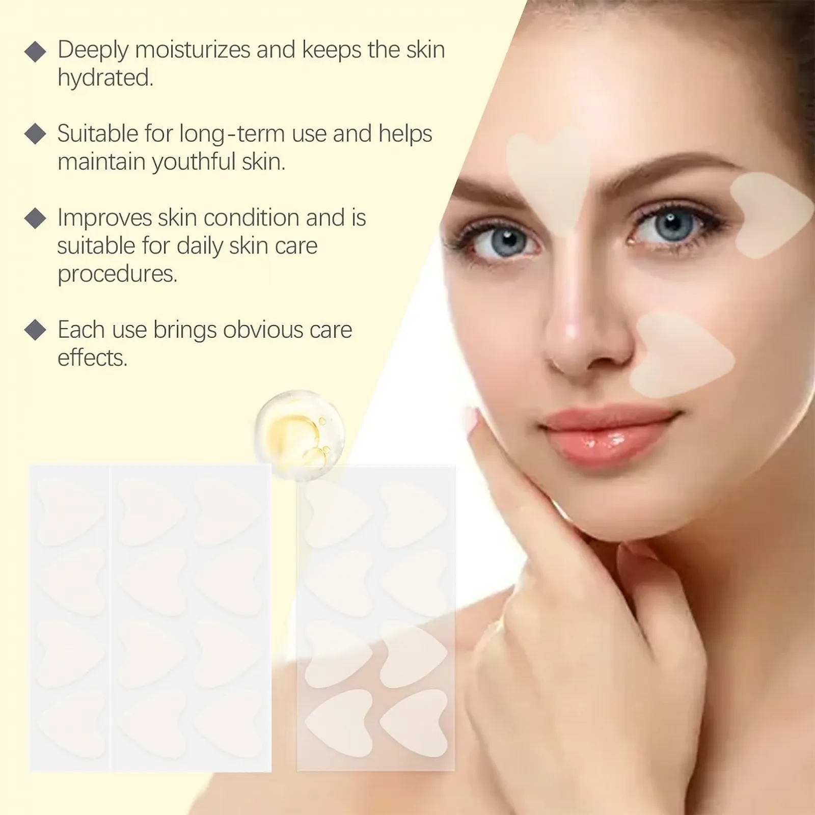 Маска для лица V-Line гиалуроновая и набор патчей от морщин, фото №7