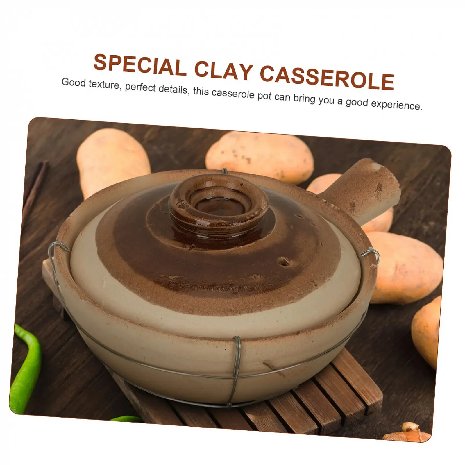 Горщик для супу BESTYASH керамічний 0,5 л з отворами для пари, фото №2