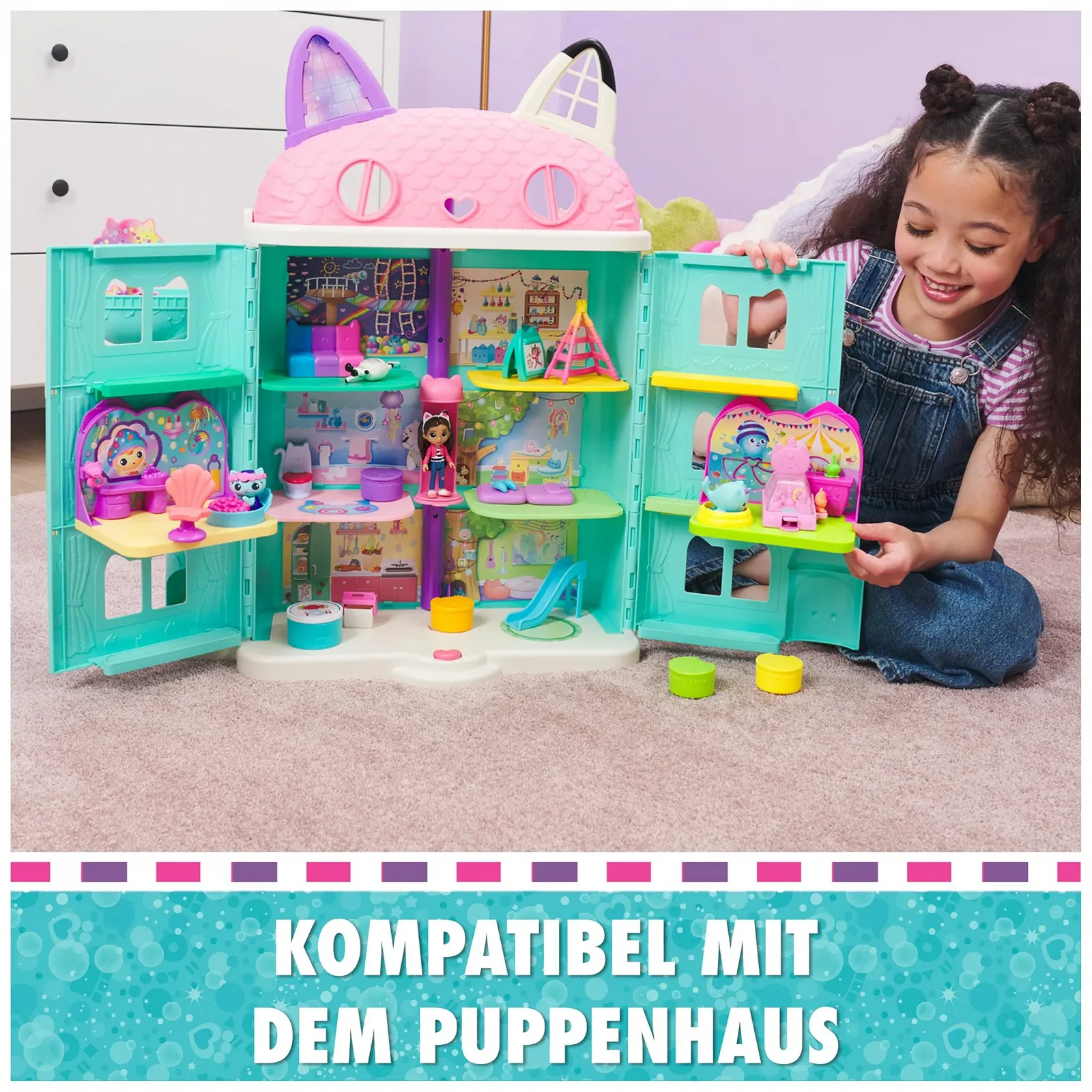 Набір для гри Gabby's Dollhouse Deluxe Room з Kitten Narwhal Kitty Narwhale, Меблями та Тематичними Аксесуарами, Для віку 3+, фото №6